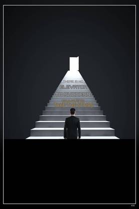 There Is No Elevator To Success You Have To Take The Stairs - Motivational Matte Finish Poster Paper Print