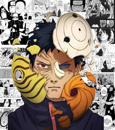 Naruto Obito Uchiha Manga Panels For Wall A4 Size - Naruto Obito Uchiha Manga Panel Manga Paper Wall Poster Set Of 12 For Bedroom With Size A4 Paper Print