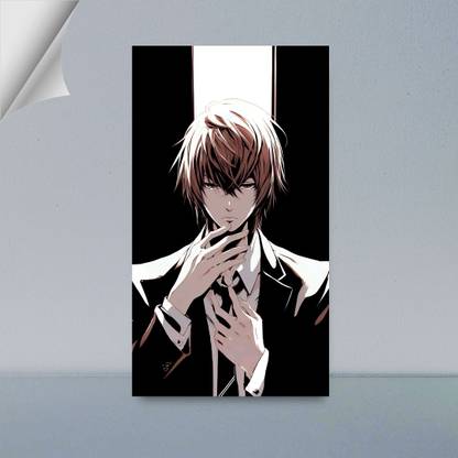 VIRGIN ART | LIGHT YAGAMI | KIRA | DEATH NOTE | ANIME | 300 GSM A4 FRAMED POSTER FOR WALL Photographic Paper