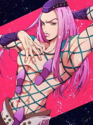 Jojo No Kimyou Na Bouken Narciso Anasui Siroraku Matte Finish Poster Paper Print