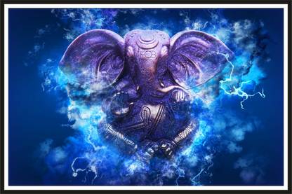 SHRI GANESH HD Wallpaper on Fine Art Print