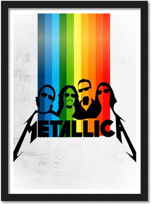Metallica Large Framed Poster for Room & Office(13x19 inch,Framed) Paper Print