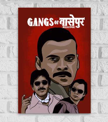 Gangs Of Wasseypur sardar Khan Faisal KhanMovie Poster for Room (Matte paper 300 GSM), Multi-colored Paper Print