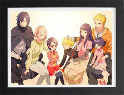 Naruto Hinata Boruto Himawari | Naruto Shippuden Framed posters | Anime Frames | Landscape Paper Print