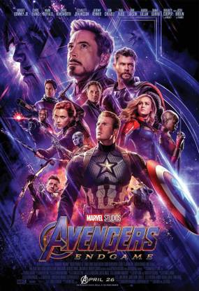 Avengers Endgame New Poster for Room & Office Paper Print