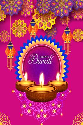 C Zone_ Beautiful Diwali Poster for Home And Office Décor Wall Posters (12 x 18 inch) _1101 Paper Print
