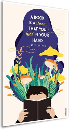 Motivational Poster for Students Readers Classroom - Book Dreamer Art Print -Photographic Paper (12inchx18 inch, Unframed) Photographic Paper
