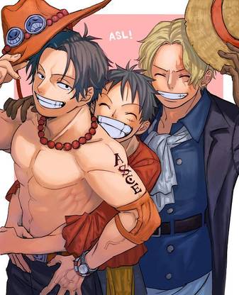 Asl Ace Sabo Luffy One Piece Anime Matte Finish Poster Paper Print
