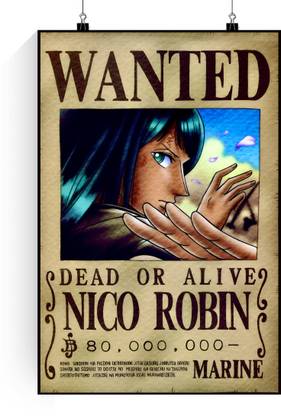 Nico Robin Wanted Posters | One Piece Nico Robin Wanted Posters | One Piece Bounty Poster Nico Robin | Bounty Wall Poster Nico Robin One Piece Paper Print