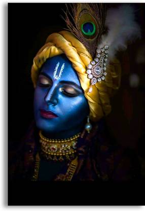 Lord Krishna Photo Poster God Poster For Home Decor Religious Poster Fine Art Print