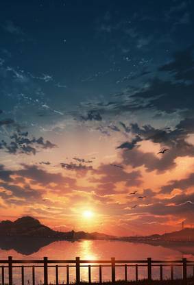 Sunset Horizon Sky Sea Aesthetic View Hd Matte Finish Poster Paper Print