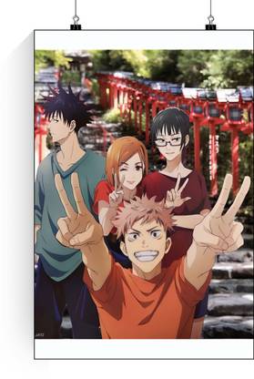 Jujutsu Kaisen group Anime Poster| Jujutsu Kaisen group Anime Poster | Jujutsu Kaisen Yuta Okkotsu Suguru Geto Maki Zen'in,Toge Inumaki Anime Poster Paper Print