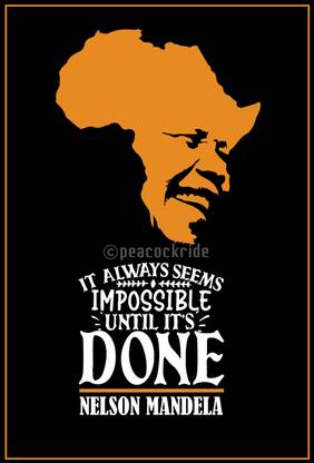 Nelson Mandela Quotes Wall Poster A3 Fine Art Print