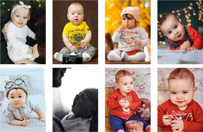 PACK OF 8 CUTEST BABIES POSTERS AA22 Fine Art Print