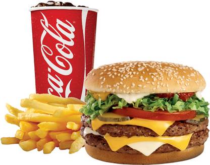 BURGER AND COLD DRINK COMBOO Paper Print
