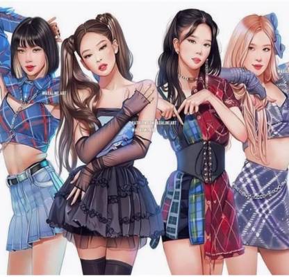 Black Pink Anime Animey Web Series Wall Decoratve Photo Poster Black Pink_93 Paper Print