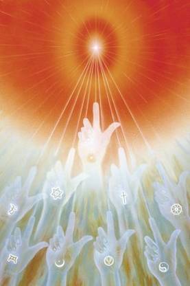 BK || om shanti point of light|| Shiv Baba bk Wall Poster (12x18 Inches )Rolled with lamination 3D Poster