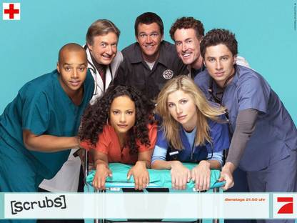 Poster Tv Show Scrubs Donald Faison Christopher Turk Neil Flynn Janitor John C. Sl-16558 (Wall Poster, 13x19 Inches, Matt Paper) Fine Art Print