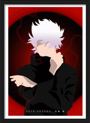 Gojo Satoru Vector Art | Jujutsu Kaisen Framed Posters | Anime Frames Paper Print