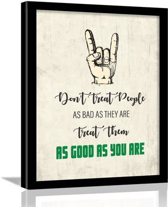 Motivational Thoughts Framed Poster for Home and Office Working Space - Quote Wall Poster with Frame for Room Decoration (11 inch x 14 inch, Multi) Paper Print