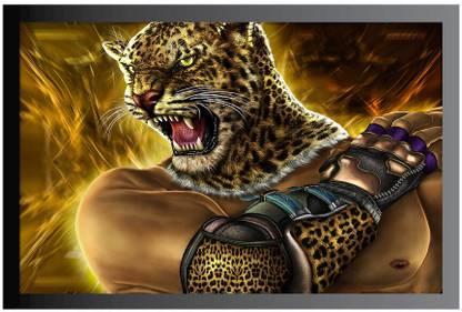 Tekken Game Frame Poster For Room Synthetic Wood Gloss Lamination F69 Paper Print