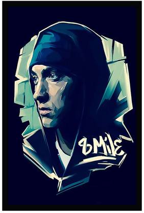 Eminem Music Poster with Frame F-17 Paper Print