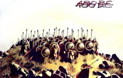 Comics 300 Comic Spartans ON FINE ART PAPER HD QUALITY WALLPAPER POSTER Fine Art Print