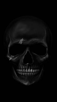 Dark Black Skull Matte Finish Poster Paper Print