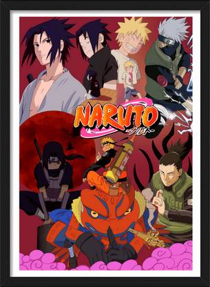 Naruto x Sasuke x Itachi x Kakashi x Shikamaru | Naruto Framed posters | Anime Frames Paper Print