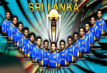 Poster Srilanka Cricket Team sl-7504 (Wall Poster, 13x19, Matte Paper, Multicolor) Fine Art Print