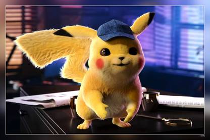 Movie Cap Pikachu Pokemon Hd Matte Finish Poster Paper Print