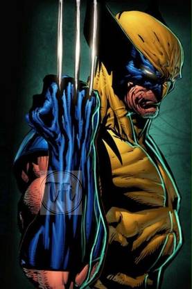 Superhero Wolverine Poster, Unframed, With Double Sided Tape Paper Print
