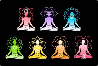 Body chakras collection design Paper Print