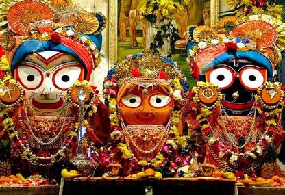 Poster Bhagwan Jaggnath Ji Poser Series No. 4 Wall Poster sl1465 (13x19 Inches, Matte Paper, Multicolor) Fine Art Print
