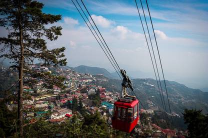 Mussoorie - Gun Hill - At The Highest Peak - My Own Captured Travel Photography Print - Borderless A4 Size - Indigo Colors Option - Premium Do Not Bend Parcel Photographic Paper