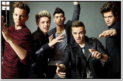 Poster One Direction sl-7390 (Large Print, 36x24, Banner Media, Multicolor) Fine Art Print