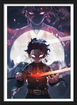 Tanjiro Kamado x Yoriichi Tsugijuni | Sun Breathing| Demon Slayer Framed Poster | Anime Framed Posters Paper Print