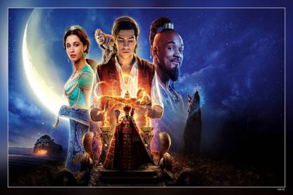 Movie Aladdin Aladdin Mena Massoud Naomi Scott Matte Finish Poster P-14219 Paper Print