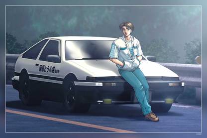 Fujiwara Takumi Initial D Matte Finish Poster Paper Print