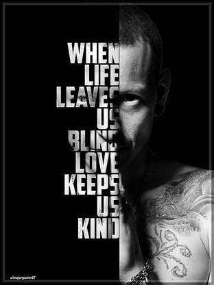 Music Chester Bennington Artwork Poster Linkin Park 300GSM Paper, with Frame Paper Print