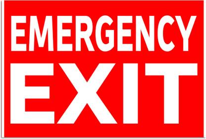 Emergency Exit Sign Poster Paper Print
