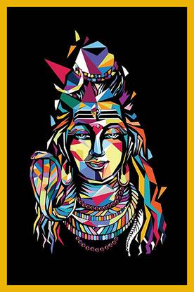 'Indian God - Shiva Poster' (Pack of 1) for Room & Office Paper Print
