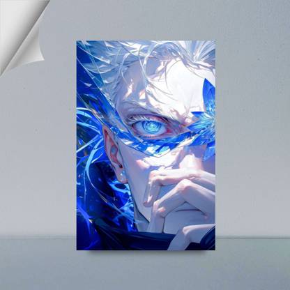 VIRGIN ARTS | GOJO SATORU BEAUTLIFULL SEX EYE | JUJUTSU KAISEN | ANIME | 300 GSM A4 FRAMED POSTER FOR WALL Photographic Paper