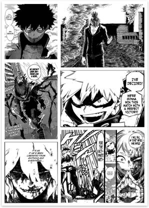 My Hero Academia Anime Pro Hero Vs Super Villains Manga Wall Posters, Waterproof Non-tearable 125 Micron sheet Size A3 Paper Print