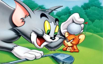 Tom And Jerry Cartoon Characters Paper Print on fine art paper 13x19 Fine Art Print
