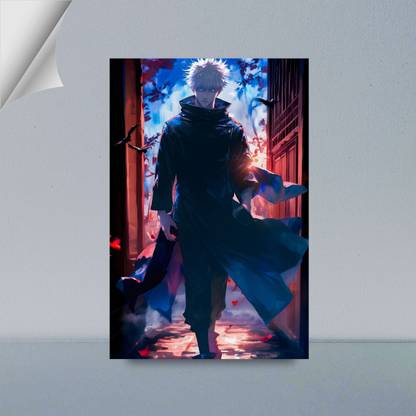 VIRGIN ARTS | SATORU GOJO SIX EYE | JUJUSU SOUSRER | B&W DIGITAL ART | JUJUTSU KAISEN | ANIME | 300 GSM A4 FRAMED POSTER FOR WALL Photographic Paper