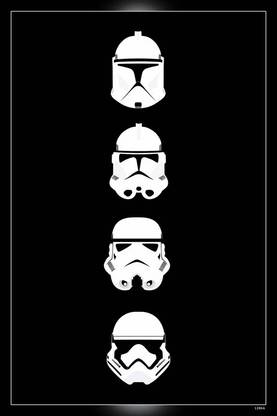 Star Wars Clone Trooper Stormtrooper Helmet Matte Finish Poster Paper Print