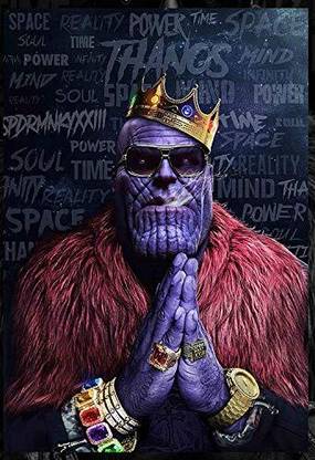 Thanos poster Artwork Design Avengers Infinity War Poster (13 x 19 300 GSM Thick Paper with 3 Strip Gumming}( Multicolour) Paper Print