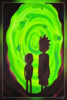 Rick And Morty Art Portal Rick Sanchez Sci Fi Matte Finish Poster Paper Print
