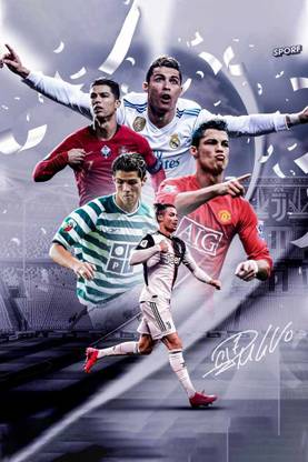 Cristiano Ronaldo CR7 Waterproof Vinyl Sticker Poster || (20 inch X 30 inch) can3376-4 Fine Art Print